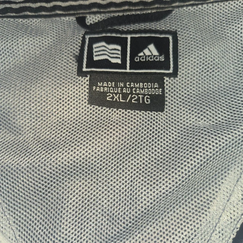 Adidas Mens ClimaProof V-Neck Windshirt Navy Blue Golf Pullover 2XL